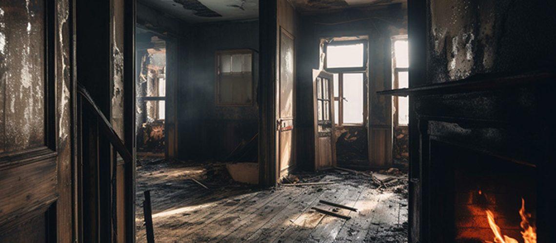 Fire and smoke damage to home interior